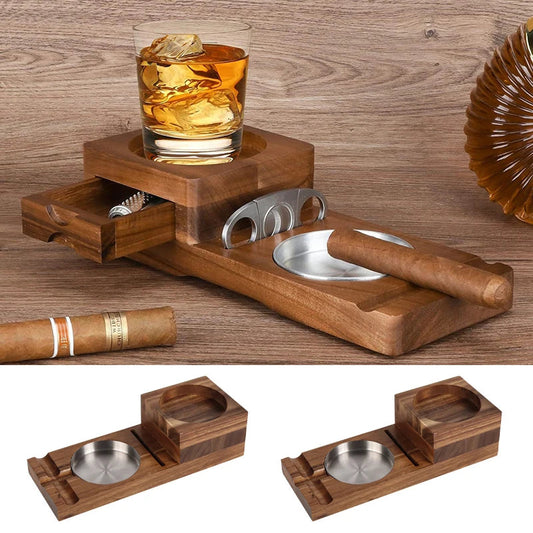 BellMore™ — Whisky & Cigar Ritual Tray